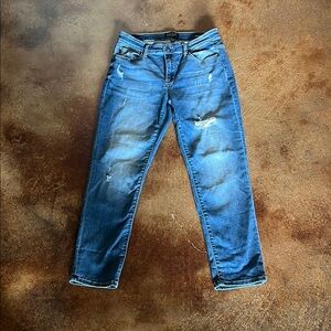 Blue Distressed Women Jeans